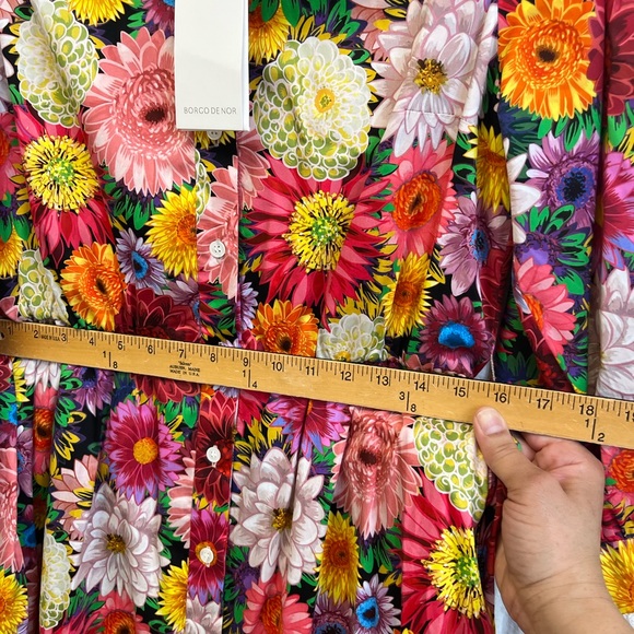 Borgo De Nor Multicolored Cotton Demi Dress in Over the Rainbow Dress Sz. 12 NWT - Picture 6 of 8